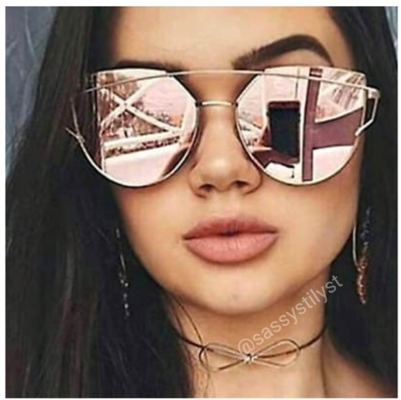 LAST 1🔥Cat Eye Mirrored Aviator Sunglasses - Picture 5 of 8